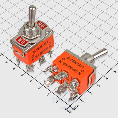 E-TEN1321 Công Tắc Toggle ON-ON Gạt Giữ 6 Chân Siết Ốc 15A 250VAC