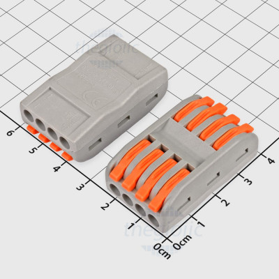 PCT-4-4 Khớp Nối, Cút Nối Dây 4 Khe 32A 250V, Cỡ Dây 28-12AWG