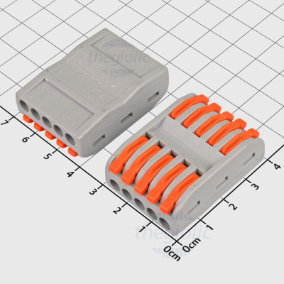 PCT-5-5 Khớp Nối, Cút Nối Dây 5 Khe 32A 250V, Cỡ Dây 28-12AWG