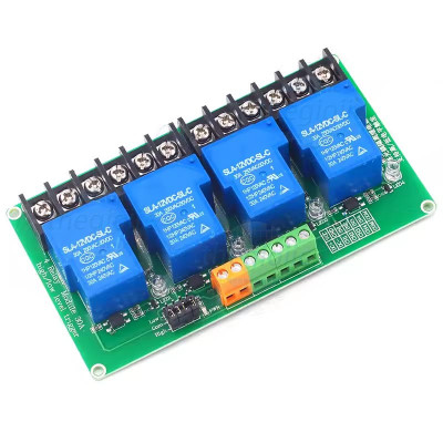 Module 4 Relay 24V 30A Kích Mức Cao/Thấp Với Opto Cách Ly