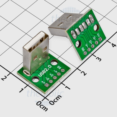 Mạch Ra Chân USB 2.0 Đực Hướng Thẳng Sang 5 Chân Xuyên Lỗ