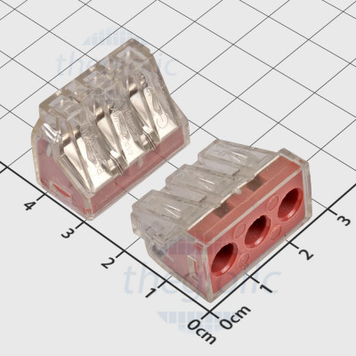 PCT-103D Khớp Nối, Cút Nối Dây Nhấn Giữ 3 Cực 1 Hàng 6.0mm2 400V