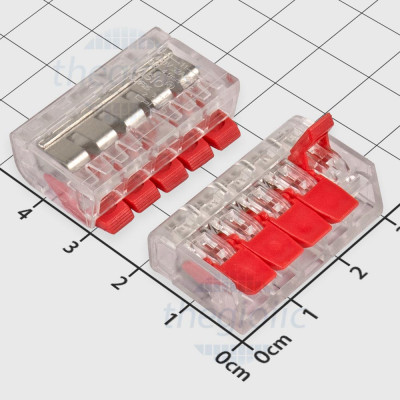 PCT-415 Khớp Nối, Cút Nối Dây 5 Khe Thông Nhau 32A 450V, Cỡ Dây 0.08~2.8mm2