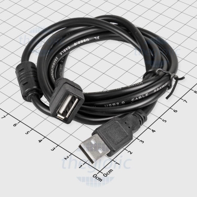 Cáp USB Type A Đực-Cái Màu Đen Dài 1.5m