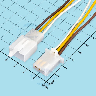 Cặp Dây Nối Ô Tô, Xe Máy 1 Đầu Đực-Cái 3 Tiếp Điểm 2.8mm Dài 20cm