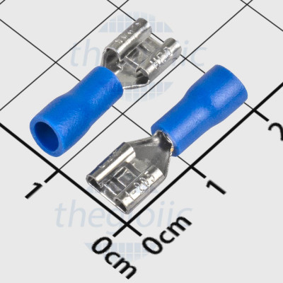 FDD1.25-205 Đầu Cosse Tab Cái 5.2x0.5mm Cỡ Dây 22-16AWG Mạ Thiếc Màu Xanh Dương