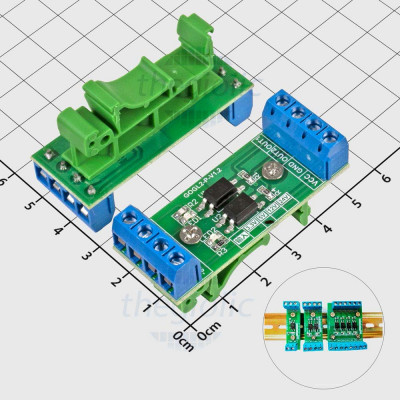 EL817 Mạch Opto Cách Ly 2 Kênh 5V Gắn Ray