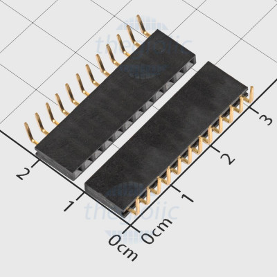 Hàng Rào Cái Đơn 2.54mm 12 Chân 1 Hàng Chân Cong Xuyên Lỗ