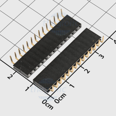 Hàng Rào Cái Đơn 2.54mm 14 Chân 1 Hàng Chân Cong Xuyên Lỗ