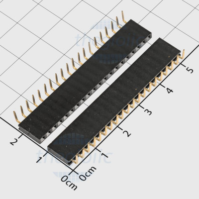 Hàng Rào Cái Đơn 2.54mm 20 Chân 1 Hàng Chân Cong Xuyên Lỗ