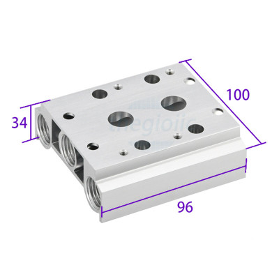 400M-2F Đế Van Khí Nén Điện Từ 4V400 Series