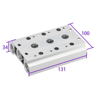 400M-3F Đế Van Khí Nén Điện Từ 4V400 Series