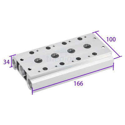 400M-4F Đế Van Khí Nén Điện Từ 4V400 Series