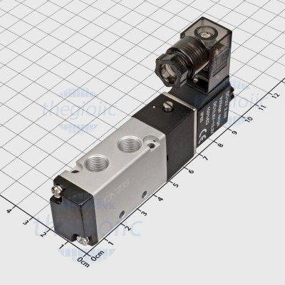 4V110-06-12 Van Khí Nén Điện Từ 12VDC 5 Cổng 2 Vị Trí