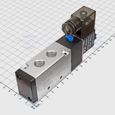 4V310-08-12 Van Khí Nén Điện Từ 12VDC 5 Cổng 2 Vị Trí