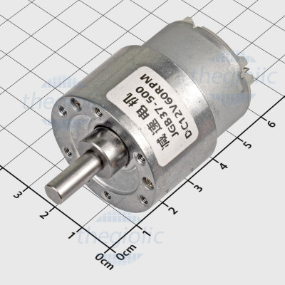 GB37-500 Động Cơ Giảm Tốc 12VDC, 66 rpm, Trục 6mm