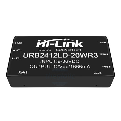 HLK-URB2412LD-20WR3 Chuyển Đổi DC-DC Vào 24V Ra 12V 20W