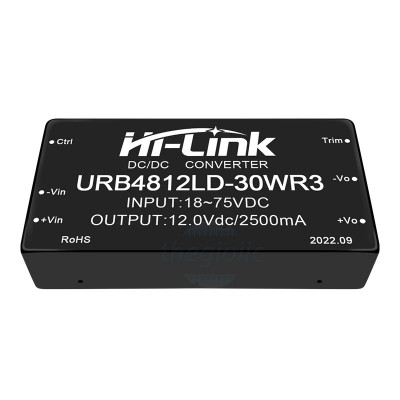 HLK-URB4812LD-30WR3 Chuyển Đổi DC-DC Vào 48V Ra 12V 30W