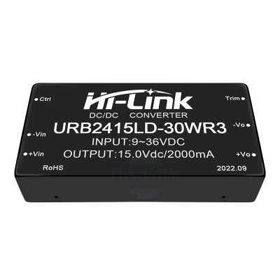 HLK-URB2415LD-30WR3 Chuyển Đổi DC-DC Vào 24V Ra 15V 30W