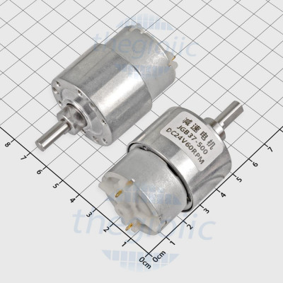 GB37-500 Động Cơ Giảm Tốc 24VDC, 60 rpm, Trục 6mm