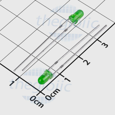 LED Xanh Lá 3mm Chân Dài