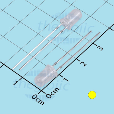 LED Vàng 5mm Đục Chân Dài