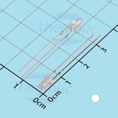 LED Trắng 3mm Đục Chân Dài