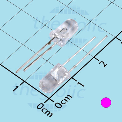 LED Hồng 5mm Siêu Sáng Trong Suốt Chân Ngắn