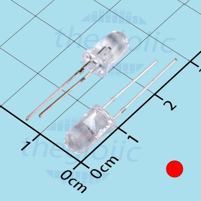 LED Đỏ 5mm Siêu Sáng Trong Suốt Chân Ngắn