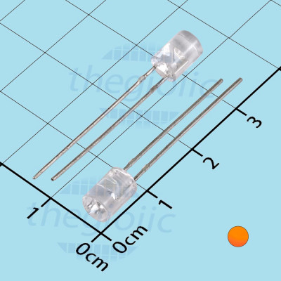 LED Cam 5mm Đầu Bằng Trong Suốt