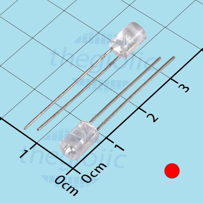 LED Đỏ 5mm Đầu Bằng Trong Suốt