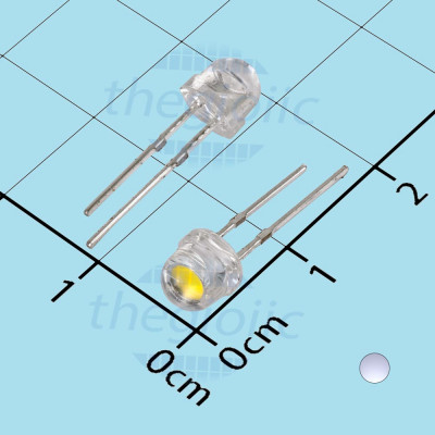 LED Trắng Lạnh F5 5mm Lùn Siêu Sáng 0.2W