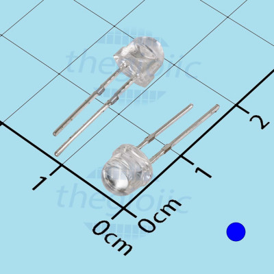 LED Xanh Dương F5 5mm Lùn Siêu Sáng 0.2W