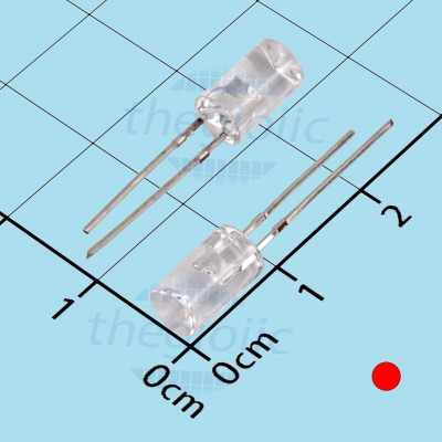 LED Đỏ 5mm Đầu Lõm Trong Suốt