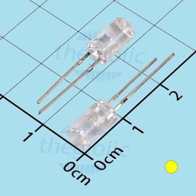 LED Vàng 5mm Đầu Lõm Trong Suốt