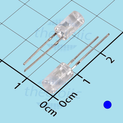 LED Xanh Dương 5mm Đầu Lõm Trong Suốt