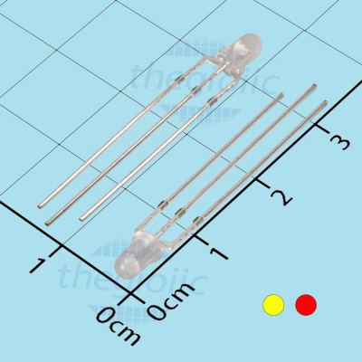 LED Vàng-Đỏ 3mm Âm Chung