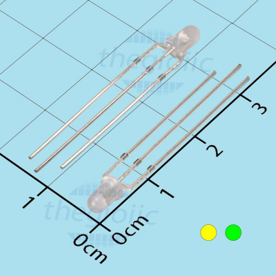 LED Vàng-Xanh Lá 3mm Âm Chung