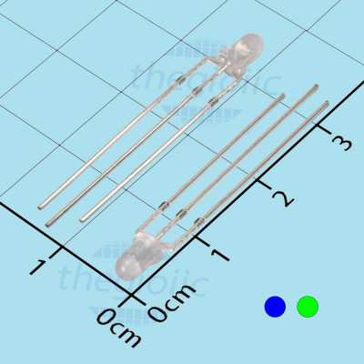 LED Xanh Dương-Xanh Lá 3mm Âm Chung