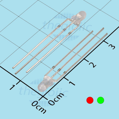 LED Đỏ-Xanh Lá 3mm Âm Chung