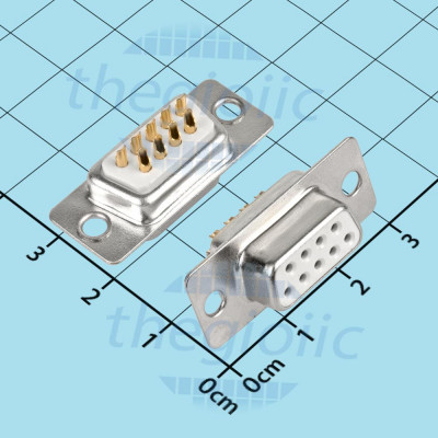 Cổng DB9 Cái 9 Chân Mạ Vàng 2 Hàng Hàn Nối Dây