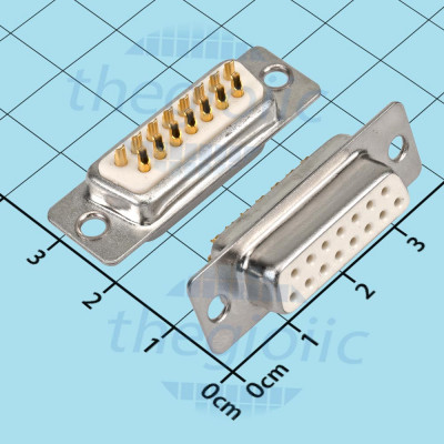 Cổng DB15 Cái 15 Chân Mạ Vàng 2 Hàng Hàn Nối Dây