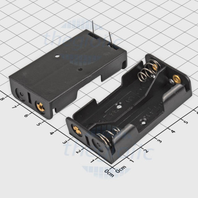 Hộp Pin 2xAA Xuyên Lỗ Hàn PCB