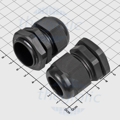 PG21 Ốc Siết Cáp Nhựa Chống Nước IP68 Có Đai Ốc Màu Đen