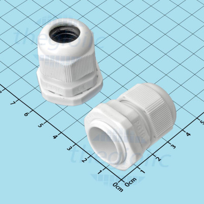 PG16 Ốc Siết Cáp Nhựa Chống Nước IP68 Có Đai Ốc Màu Trắng