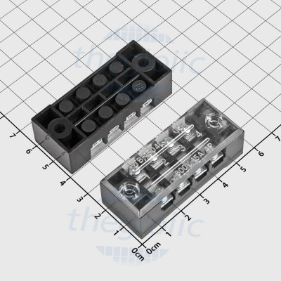 TB1504 Cầu Đấu Điện, Terminal Khối Tủ Điện 4 Cực 15A 600V Cỡ Dây 0.5-1.5mm2