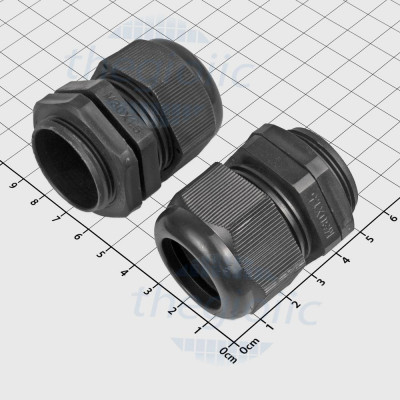 M30x1.5 Ốc Siết Cáp Nhựa Chống Nước IP68 Có Đai Ốc Màu Đen