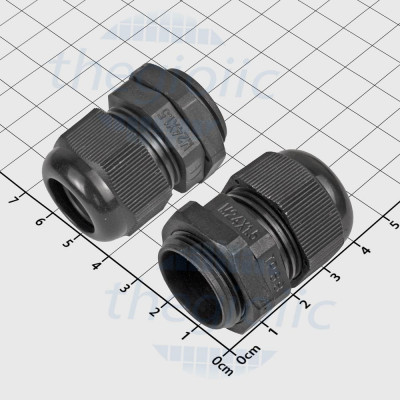 M24x1.5 Ốc Siết Cáp Nhựa Chống Nước IP68 Có Đai Ốc Màu Đen