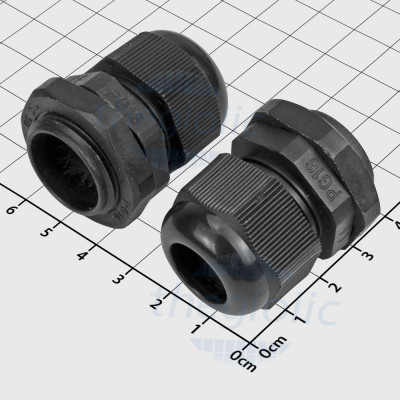 PG16 Ốc Siết Cáp Nhựa Chống Nước IP68 Có Đai Ốc Màu Đen