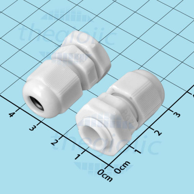 PG7 Ốc Siết Cáp Nhựa Chống Nước IP68 Có Đai Ốc Màu Trắng